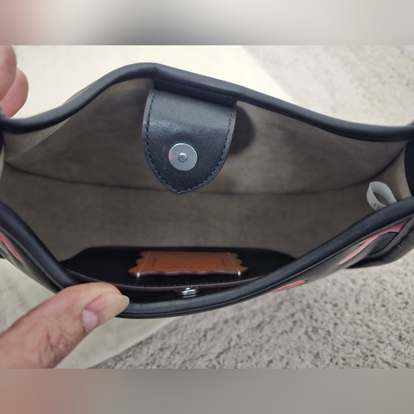 Authentic Coachtopia Ergo Black Bag with Pink Mushroom Design - Picture 7 of 16